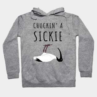 Bin Chicken Chucking A Sickie Hoodie